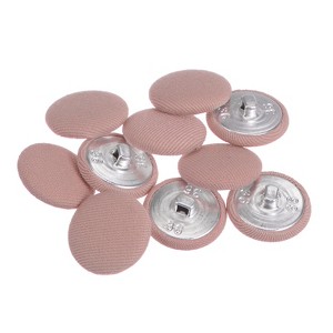 Unique Bargains Round Metal Sewing Cloth Covered Button 10 Pcs - 1 of 4