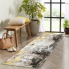 Boho Area Rug 2' x 6' Gray, Washable Bedroom Rug with Non-Slip Backing, Low Pile Floral Carpet Runner for Bedroom, Entryway, Living Room Decor - 4 of 4