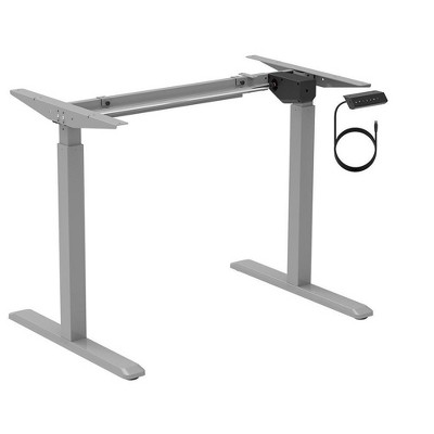 AdjustaFlex 44.8" Grey Electric Sit-Stand Desk Frame with Single Motor