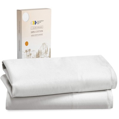 100% Cotton Pillow Cases Set of 2 Soft & Cooling Sateen Weave by California Design Den
