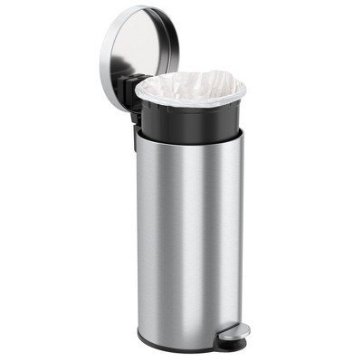 Brushed Stainless Steel 8 Gallon Step Pedal Trash Can