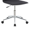 TiramisuBest Black Armless Office Chair: Adjustable Height, Ergonomic, Chrome Accents - 3 of 4