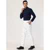 Lars Amadeus Men's Business Plaid Casual Slim Fit Checked Dress Trousers - 4 of 4
