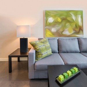 21" Monaco Avenue Modern Leather Table Lamp - Elegant Designs - 1 of 4