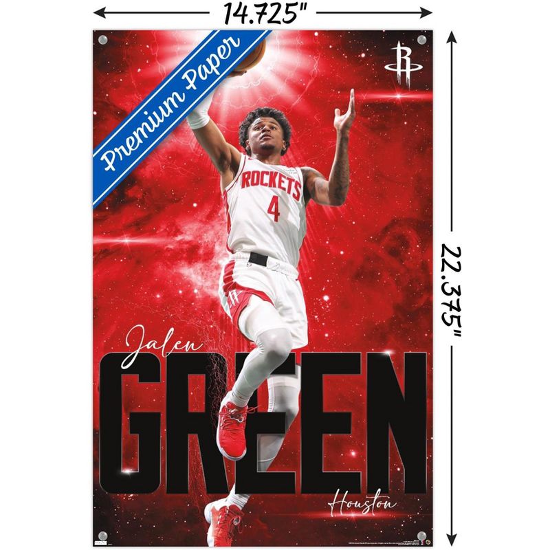 Trends International NBA Houston Rockets - Jalen Green 23 Unframed Wall Poster Prints, 3 of 7