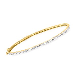 Pure Collection by Ross-Simons 0.50 ct. t.w. Lab-Grown Diamond Bangle Bracelet in 18kt Gold Vermeil Size 8 - 1 of 4