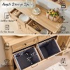SinCiDo Double Tilt Laundry Basket Cabinet,Hidden Trash Can Cabinet Laundry Storage Basket,20 Gallon Farmhouse Trash Can Cabinet w/2 Drawers - 4 of 4