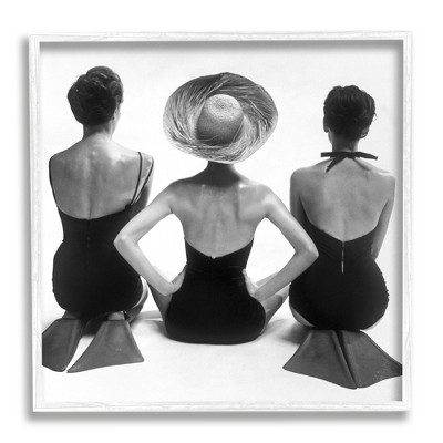 Stupell Industries Vintage Female Swimmers Framed Giclee Art