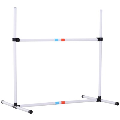 PawHut 3-Piece White Dog Agility Training Set with Carry Bag