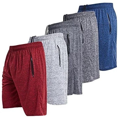 Ultra Performance Mens Athletic Running Shorts, Basketball Gym Workout  Shorts with Zippered Pockets | Marled Multi-Color Small 5 Pack