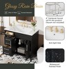 Okak 36" Modern Bathroom Vanity with Sink, Solid Wood Frame Bathroom Vanities with Cabinet Tip-out Drawer & Height Adjustable Shelf, Black - 4 of 4