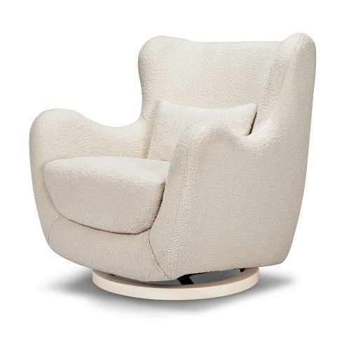 Nursery Works Solstice Swivel Glider Ivory Boucle With Ivory