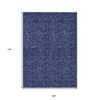 Navy Blue And Charcoal Floral Washable Indoor Outdoor Area Rug - 3 of 4