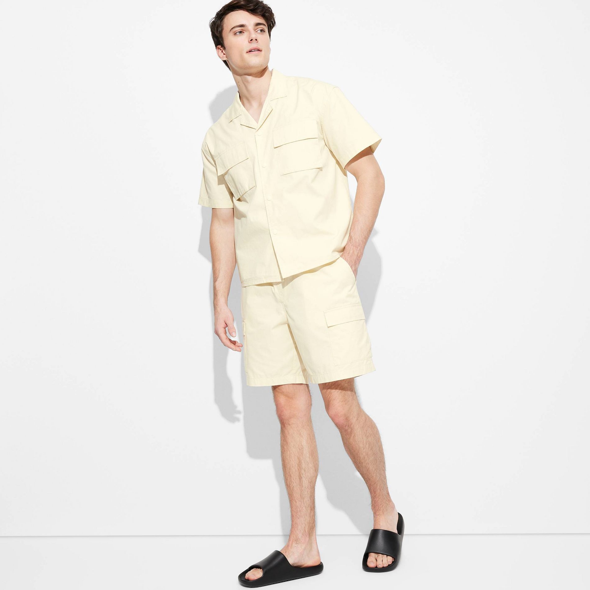 Men's 8" Utility Cargo Shorts - Original Use™ Cream XL: Midweight, Drawstring Waist