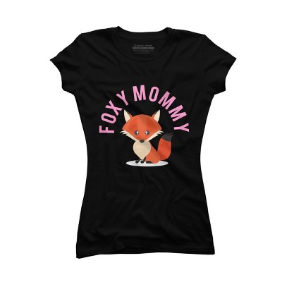 Junior's Design By Humans Foxy Mommy By Cypryanus T-Shirt