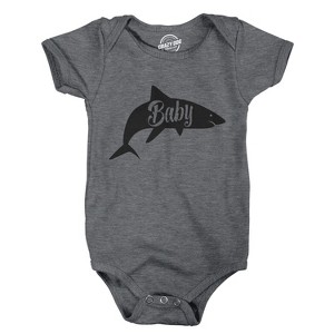 Creeper Baby Shark Cute Baby Funny Shirt for Newborn Shower Graphic Infant Tee - Crazy Dog Baby Bodysuit - 1 of 4