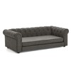 ORRD Elegant Dark Grey Elevated Linen Dog Sofa for Large/Oversized Dogs - 3 of 4