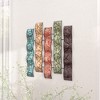 Metal Abstract 5 Wavy Panels Wall Decor with Embossed Details - Olivia & May: Iron Art, Vertical Display - 2 of 4