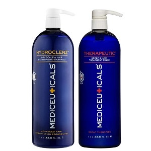 Mediceuticals Hydroclenz Dry Scalp Shampoo (33.8 oz) + Therapeutic Scalp & Hair Treatment Rinse (33.8 oz) - LITER DUO SET - 1 of 4