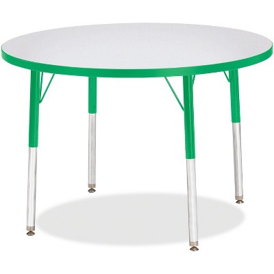 Jonti-Craft Berries Adult Height Color Edge Round Table (36 x 36) in Green