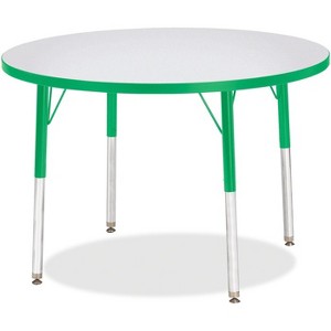 Jonti-Craft Berries Adult Height Color Edge Round Table (36 x 36) in Green - 1 of 2