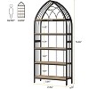 Tribesigns 5-Tier Bookshelf, 74.8" Tall Bookcase, Industrial Curved Freestanding Display Shelf Storage Shelf for Living Room, Home Office - 3 of 4