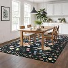 Acekool Floral Area Rug - 6x9 Non-Slip Washable Carpet for Living Room & Bedroom - 2 of 4