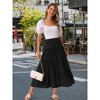 INSPIRE CHIC Women's High Waist A Line Boho Midi Skirt - 2 of 4