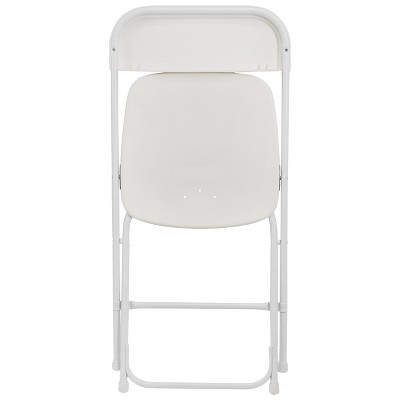 White Metal Frame Armless Folding Reception Chairs