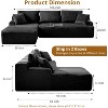 106" Modular Cloud Sectional Sofa - L-Shaped w/ Deep Seat & Corduroy Upholstery, No Assembly for Living Room/Bedroom - 2 of 4