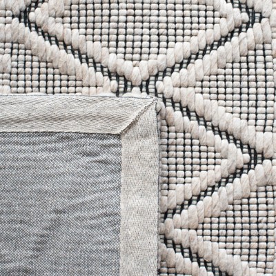 Elegant Marbella Handwoven Black Wool 8x10 Feet Area Rug