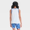 Girls' Disney Stitch "Cute But Wild" Graphic Raglan Tank Top - White - 3 of 4