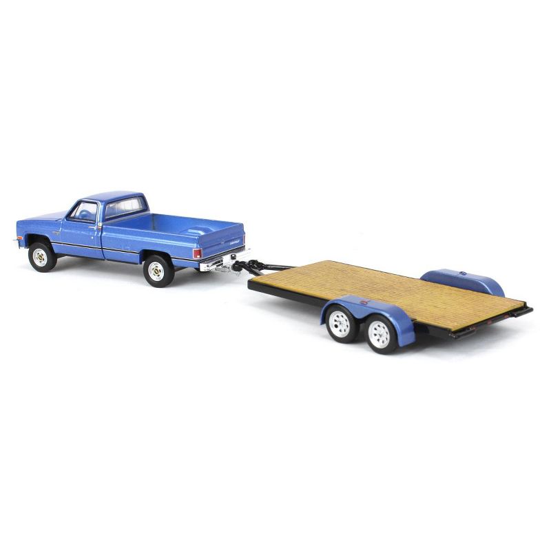 Greenlight Collectibles 1/64 1981 Chevrolet C-20 Trailering Special with Flatbed Trailer, Hitch & Tow Series 27, 32270-B, 4 of 6