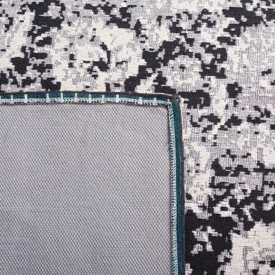 Grey and Sage Easy Care Synthetic Runner Rug