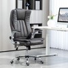 Okak Massage Executive Office Chair with 6 Vibration Points, Heated Desk Chair with Flip-up Armrest, Swivel Chair for Reading Room, Office - 2 of 4