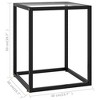 vidaXL Coffee Table Black Tempered Glass 15.7 x 15.7 x 19.7 in Modern - 3 of 4