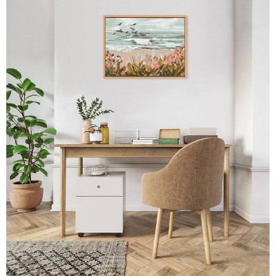Sylvie 27" x 22" Natural Framed Coastal Canvas Print