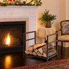 Tangkula Firewood Rack Fireplace Log Holder Wood Steel Stove Bracket Stacking Rack - 2 of 4
