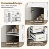 36"W Bathroom Vanity with Resin Sink, Bathroom Storage Cabinet with  4 Soft Close Drawers, 1 Adjustable Shelf, 2 Soft Close Doors, White-ModernLuxe - 4 of 4