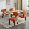 Mid-Century Modern Upholstered Dining Chairs Set of 2, Armless Chairs with Backrest and Metal Legs for Dining Room or Kitchen – The Pop Home - 2 of 4