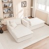 Upholstered Chaise Lounge Sleeper Sofa Bed Couch Sleeper Chair Single Sofa Lazy Sofa Accent Chair - ModernLuxe - 3 of 4