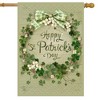 Briarwood Lane St. Patrick's Day House Flag 40x28 For Outdoor Lucky Wreath St. Patrick's For St. Patrick's Day House Flag - 2 of 3