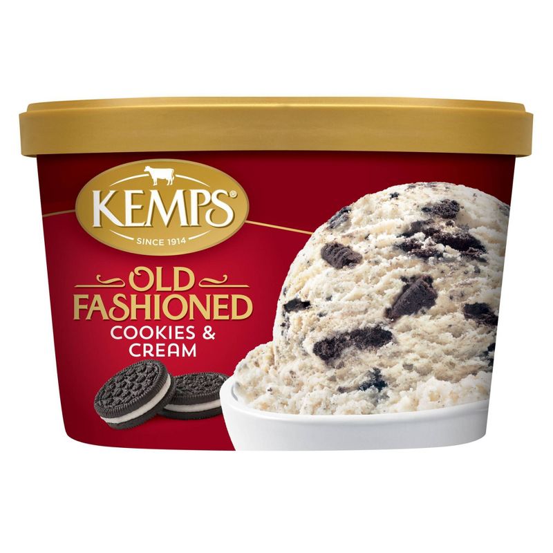 Kemps Cookies & Cream Premium Ice Cream - 48oz, 1 of 7