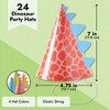 Blue Panda 24-Pack Dinosaur Party Cone Hats for Kids Dino T-Rex Theme Birthday Supplies, Baby Shower Decoration - 4 of 4