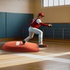 VEVOR Pitching Mound, Portable Baseball Game Mound, 42 in Indoor Outdoor Pitching Practice and Training Equipment, Orange - 2 of 4