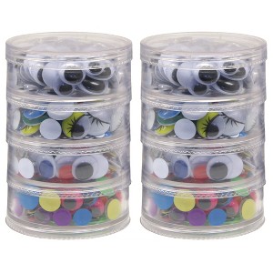 Creativity Street Wiggle Eyes Storage Stacker, Assorted Colors & Sizes - 1 of 4