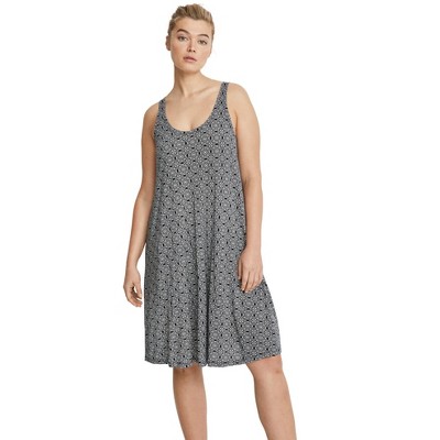 ellos Plus Size Crossover Back Tank Dress