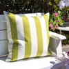 TopComfy Support Pillow Outdoor and Indoor Stripe Pillow with Weather Resistant Fabric for Patio, Green, 17"*17"*10" - 2 of 4