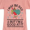 Girls' - Dr. Seuss - I May Be Bad But I'm Good At It Fitted Short Sleeve Graphic T-Shirt - 2 of 4