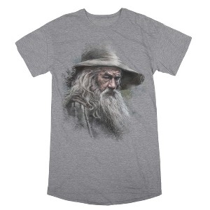 The Hobbit Gandalf Women's Athletic Heather Night Shirt - 1 of 3